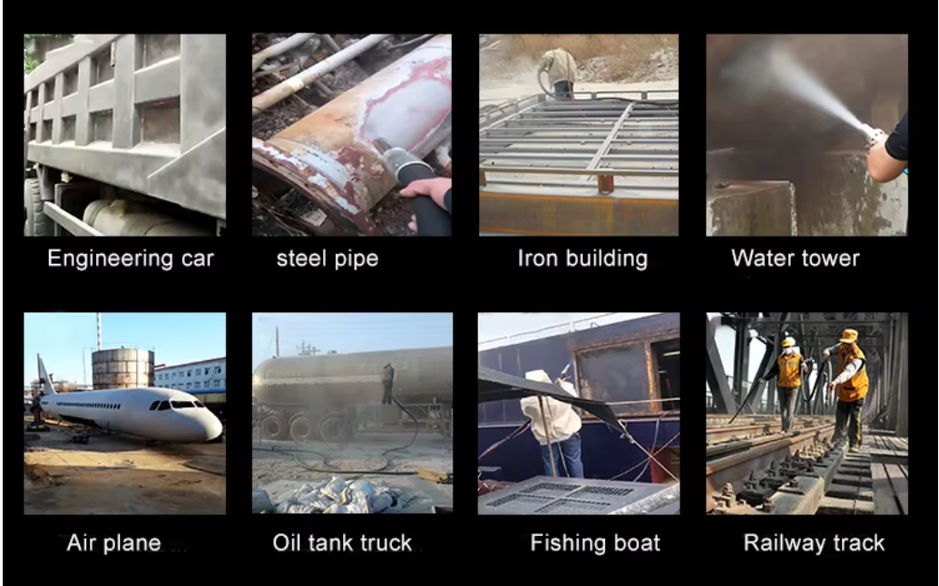 Application areas of sandblasting pots.