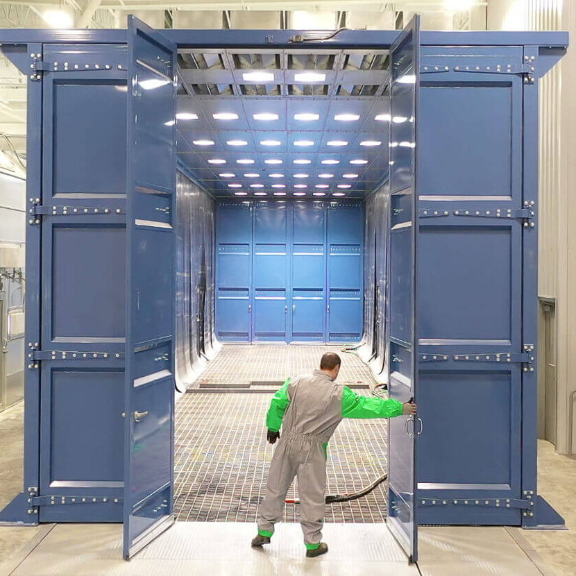 Automatic Recovery System Electric Customized Sandblasting Room Booth 